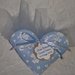 Bomboniera battesimo nascita bimbo bimba cuore in pannolenci decorato tema baby