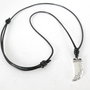 Collana Uomo con ciondolo argento di Corno inciso - MKN05