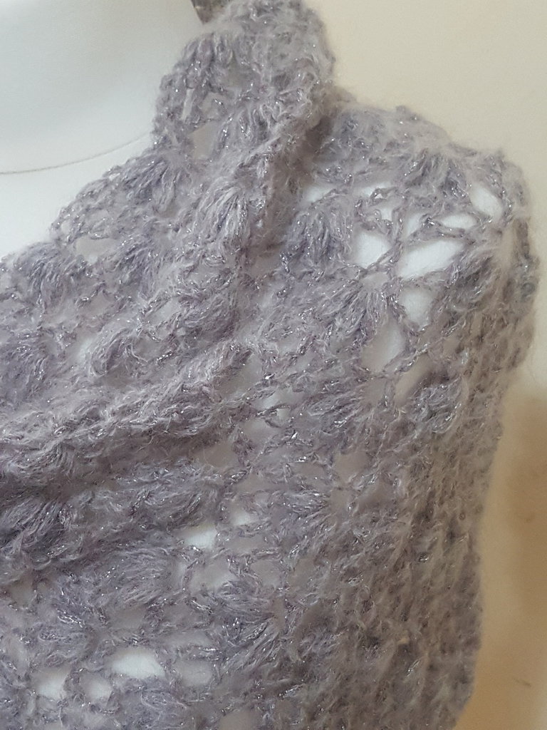 Stola Traforata In Mohair E Lana ILARY, Made In Italy - Elegante E Calda Per Donna
