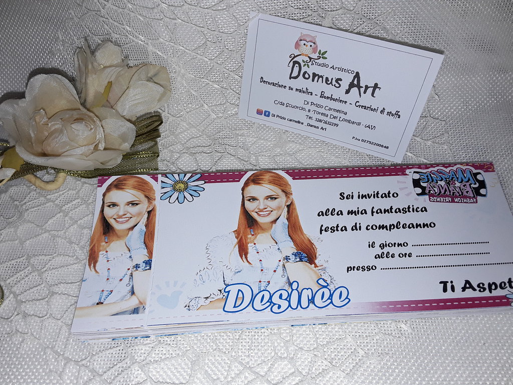 Invito Compleanno Maggie Bianca