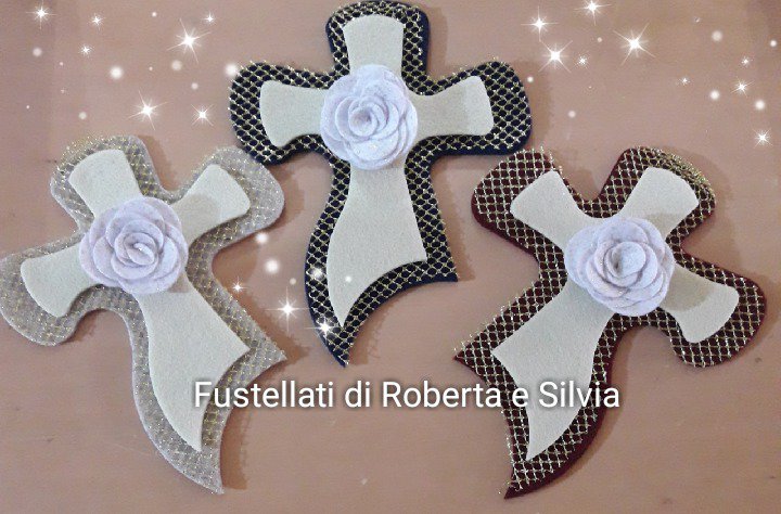 croci per cresima - Feste - Bomboniere - di fustellati di roberta e