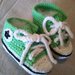 Scarpine sportive sneakers in cotone verde brillante.