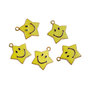 Pendente Charms Ciondolo Fai da Te a forma di STELLINA sorridente 16 x 14 mm per collane, bomboniere, nozze, bracciali, feste party eventi Natale