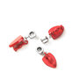 3* Pendente Charms Ciondolo Fai da Te a forma di FERRO DA STIRO ROSSO  36 x 20 mm per collane, bomboniere, nozze, bracciali, feste party eventi Natale