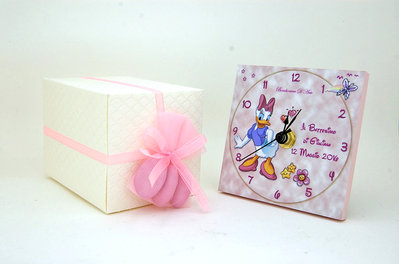 Bomboniere battesimo compleanno Orologio Paperina personalizzato Bomboniere battesimo compleanno Orologio Paperina personalizzato