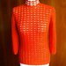 Maglione lana uncinetto colore rosso  taglia S