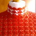 Maglione lana uncinetto colore rosso  taglia S
