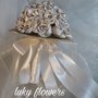 Bouquet da sposa con rose in raso