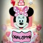 Torta Minnie primo compleanno . Scenografica