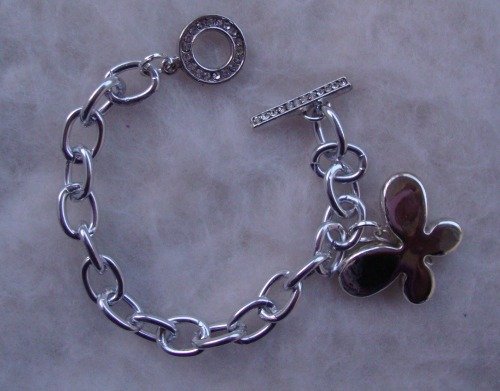 Bracciale Rigido Donna Con Farfalla In Argento 925 E Cristallo Viola - Gioiello Ipoallergenico, Regalo Per Festa Della Mamma, Compleanno O Anniversario
