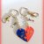 Portachiavi cuore a puzzle, set di 2 portachiavi rosso e blu separabili, idea regalo san valentino per la coppia, regalo anniversario