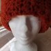 Cappello di lana  color mattone- caldo e morbido realizzato a uncinetto a mezza maglia alta 