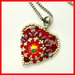 Collana con ciondolo a cuore rosso e argento Luisa-earrings, peline, handmade, jewel, accessories,gift ideas, anniversary, holidays