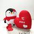 Pinguino San Valentino, regalo, gift, compleanno, ornamento