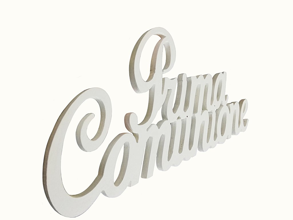 Scritta Prima Comunione In Legno Scritta in legno Prima Comunione - Materiali - Per il fai da te - d