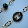 Collana lunga oro-nera