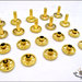 20 coppie di rivetti, mm.11 in metallo colore oro