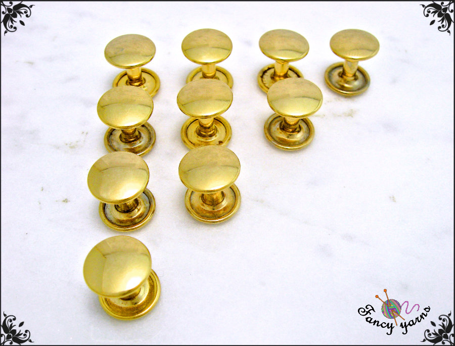 Rivetti e strumenti di regolazione rivetti in rame colore marrone 7 mm x 3 mm rivetti a punta rivetti in pelle per borse abbigliamento scarpe 100 set per lotto AT53V
