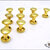 20 coppie di rivetti, mm.7 in metallo colore oro