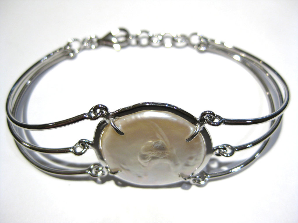 CAVIGLIERA O BRACCIALE AD ELASTICO- PERLE AZZURRE - PERLA PORCELLAN... | Su - Foto 7