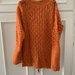 Maxi maglia lavorata traforata lana arancio