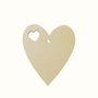tag cuore in legno con cuoricino traforato wedding 10 pz