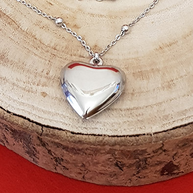 COAI Collana Donna Con Ciondolo Cuore In Corniola Rossa - Acciaio Inossidabile Dorato, Pietra Naturale - 5