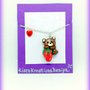 Collana orsetto kawaii con fragola in fimo, gioielli orso per idea regalo amica