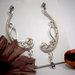 Orecchini con perle di fiume, da cerimonia, in filo di rame placcato argento