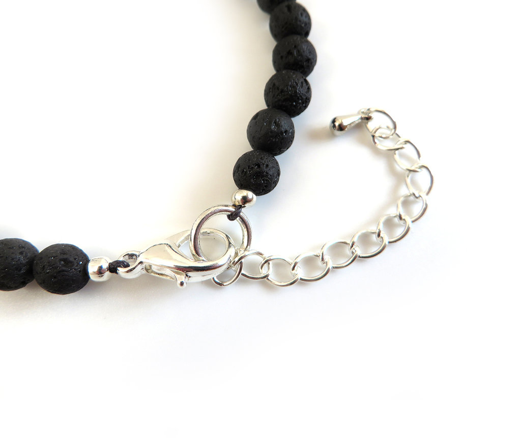 Bracciale Sanatio doppio con pietra lavica | Disponibile