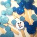 Bomboniera battesimo bimbo sacchettino azzurro con segnalibro. Topolino Mix confetti