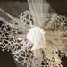 Bomboniera albero della vita comunione gesso ceramico su doppio velo rete 