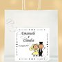 100 Wedding Bag personalizzate bianca Sacchetti carta matrimonio nozze shoppers