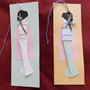 cartamodello segnalibro cartoncino stile origami mod. geisha