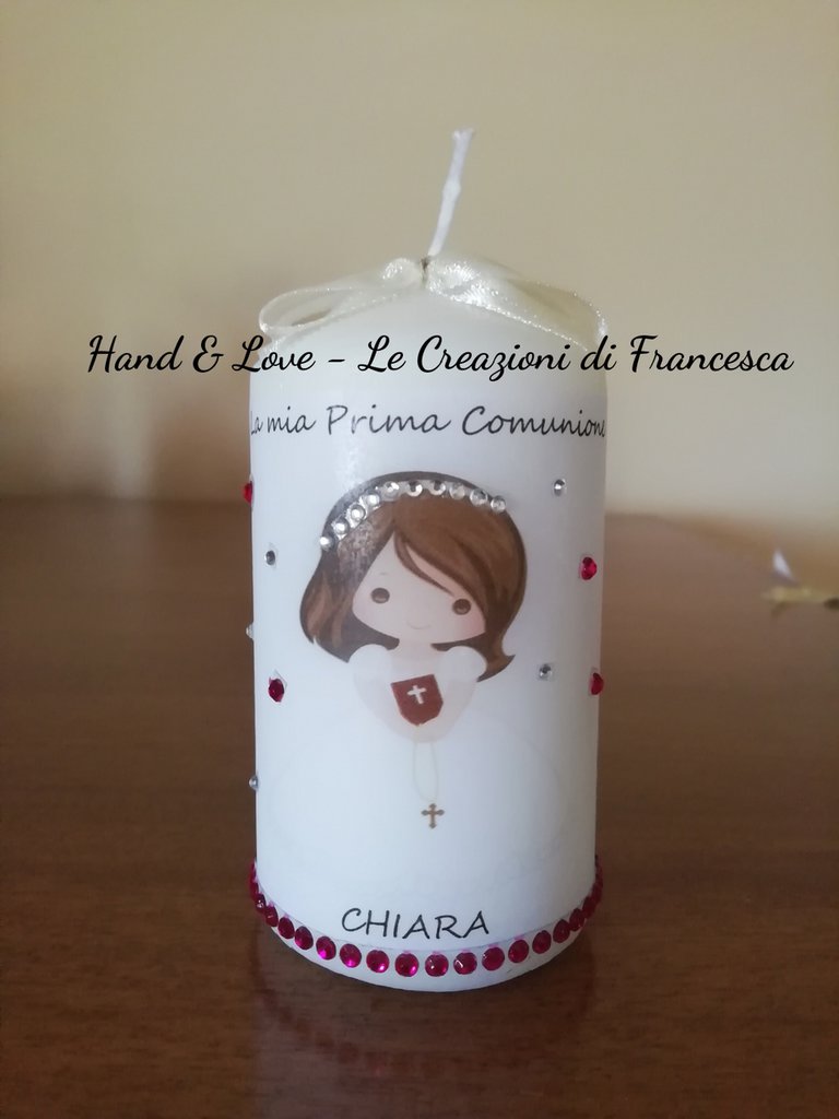 Candele candela Personalizzata prima comunione bimbo bimba