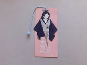 cartamodello segnalibro cartoncino stile origami mod. samurai