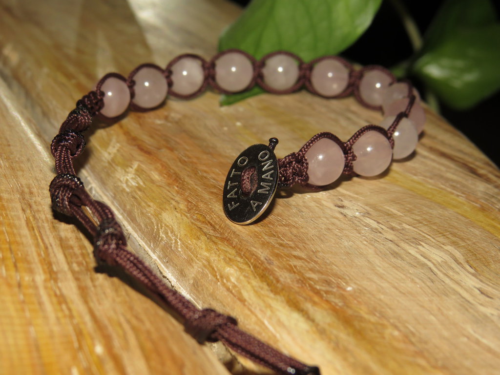 Cavigliera Donna Boho In Macram&egrave; Con Pietre Dure - Handmade In Italia, Idea Regalo