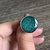 Anello con glitter verde acqua olografici