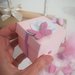 Bomboniera battesimo bimba elefantino. Farfalla cuore glitter. Scatolina rosa lilla