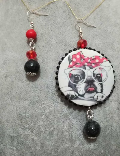 Orecchini In Argento Sterling A Forma Di Bulldog Francese – Gioielli Donna E Bambina – Confezione Regalo