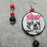 Orecchini Bulldog Francese In Argento 925 A Cuore – Regalo Perfetto Per Amanti Dei Cani | Gioielli Donna