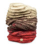 Scaldacollo invernale rosso-marrone-beige