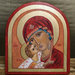 Icona dipinta interamente a mano con colori acrilici su tavola di legno massello. 