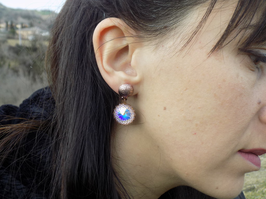 1 Paio Di Borchie Auricolari Retr&ograve; Orecchini Decorativi