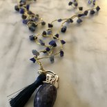 Collana vintage in lapislazzuli e ottone dorato💙💎 - 48 (Usato) a Losone