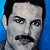 Ritratto acrilico Freddie Mercury Queen dipinto a mano opera originale