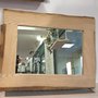 Specchio in legno artigianale 87x67 cm