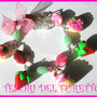 Bracciale PASTICCINI E FRAGOLE fimo cernit idea regalo san valentino dolcetti ROSA