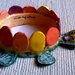 Tartaruga porta zampirone e cellulare di ceramica manufatto dipinto con colori vivaci con rilievi e impressioni