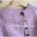 Cardigan/maglia/giacchina bambina pura lana merino rosa - fatto a mano 